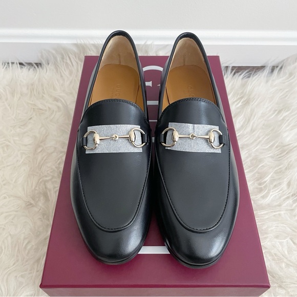 Gucci Jordaan Loafer Black Leather Horsebit size 37 NWT - Picture 1 of 10
